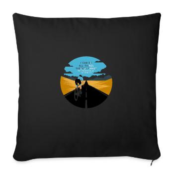 Christian cyclist: I can do everything - Sofa pillowcase 17,3'' x 17,3'' (45 x 45 cm) - black - Front