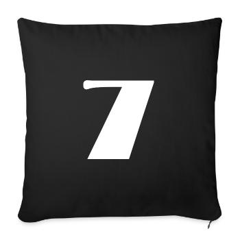 7 YEARS. 7th ANNIVERSARY. BIRTHDAY 7 YEARS. 7 - Sofa pillowcase 17,3'' x 17,3'' (45 x 45 cm) - black - Front