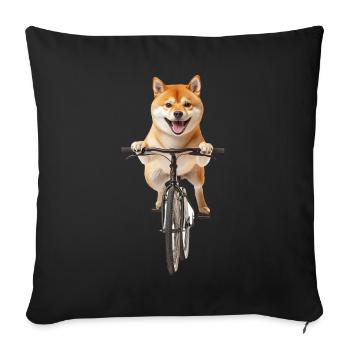 Shiba Inu - Sofakissenbezug 45 x 45 cm - Schwarz - Vorne