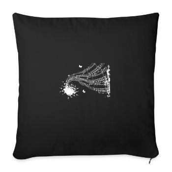 Music Scores Music Musician Sheet Music Sheet Notes - Sofa pillowcase 17,3'' x 17,3'' (45 x 45 cm) - black - Front