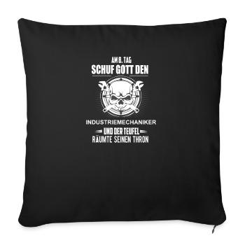 Industriemechaniker - Sofakissenbezug 45 x 45 cm - Schwarz - Vorne