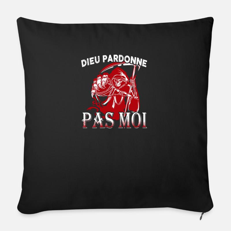 DIEU PARDONNE PAS MOI TSHIRT - Housse de coussin décorative 45 x 45 cm - noir