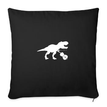 Cellosaurus Cello Cellist Dinosaur Rex Music - Sofa pillowcase 17,3'' x 17,3'' (45 x 45 cm) - black - Front