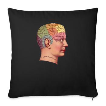 Vintage Psychologie - Housse de coussin décorative 45 x 45 cm - noir - Devant