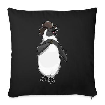 Penguin Groom Wedding Ring - Sofa pillowcase 17,3'' x 17,3'' (45 x 45 cm) - black - Front