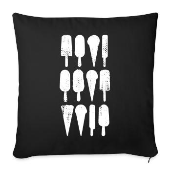 Arômes de crème glacée - Housse de coussin décorative 45 x 45 cm - noir - Devant
