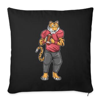 Tiger American Football Sports - Sofa pillowcase 17,3'' x 17,3'' (45 x 45 cm) - black - Front
