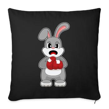 Bunny Boxer Gants de boxe Boxe - Housse de coussin décorative 45 x 45 cm - noir - Devant