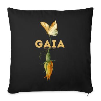 Breathes in Bloom - Sofa pillowcase 17,3'' x 17,3'' (45 x 45 cm) - black - Front