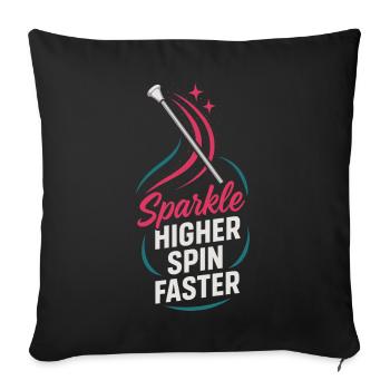Baton Twirler Majorette Captain Squad Club - Sofa pillowcase 17,3'' x 17,3'' (45 x 45 cm) - black - Front