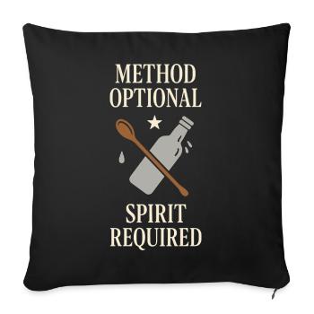 Shaker Stuck Beginner Mixologist - Sofa pillowcase 17,3'' x 17,3'' (45 x 45 cm) - black - Front