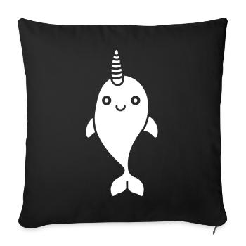 narval - Housse de coussin décorative 45 x 45 cm - noir - Devant