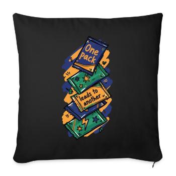 One Pack Leads To Another Trading Card Collector - Sofa pillowcase 17,3'' x 17,3'' (45 x 45 cm) - black - Front