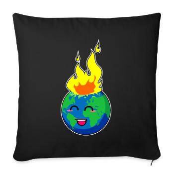Planet Earth - Sofa pillowcase 17,3'' x 17,3'' (45 x 45 cm) - black - Front