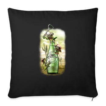 THIRSTY FROGS - Sofa pillowcase 17,3'' x 17,3'' (45 x 45 cm) - black - Front