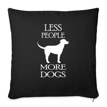Dog dog - Sofa pillowcase 17,3'' x 17,3'' (45 x 45 cm) - black - Front