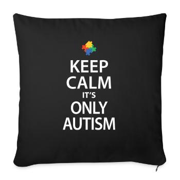 Autism - Sofa pillowcase 17,3'' x 17,3'' (45 x 45 cm) - black - Front