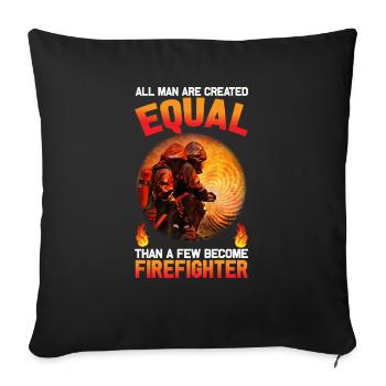 Fire Fighter I Firefighter - Sofa pillowcase 17,3'' x 17,3'' (45 x 45 cm) - black - Front