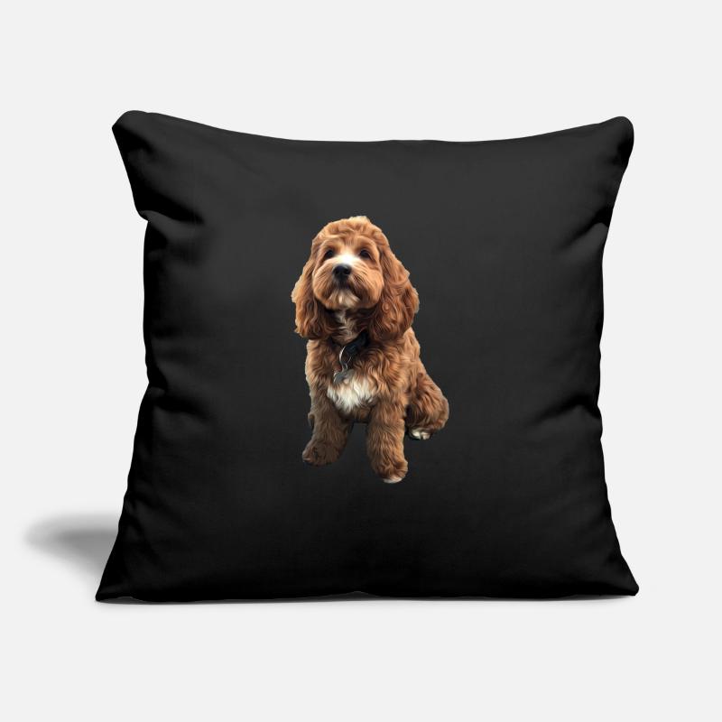 Chiot chien Cavapoo mignon Housse de coussin décorative 45 x 45 cm
