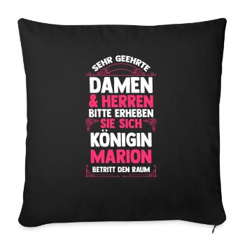 Marion - Sofakissenbezug 45 x 45 cm - Schwarz - Vorne