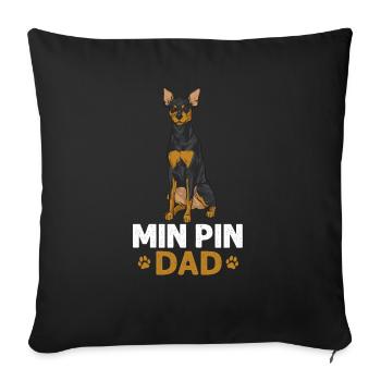 Miniature Pinscher Rehpinscher Min Pin Dog - Sofa pillowcase 17,3'' x 17,3'' (45 x 45 cm) - black - Front