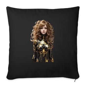 Anime - Sofa pillowcase 17,3'' x 17,3'' (45 x 45 cm) - black - Front