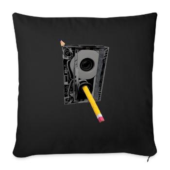 cassette - Sofa pillowcase 17,3'' x 17,3'' (45 x 45 cm) - black - Front
