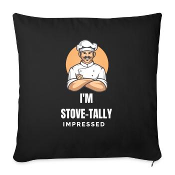 Pastry Baker Chef Cook Bread Baking Food Pizza - Sofa pillowcase 17,3'' x 17,3'' (45 x 45 cm) - black - Front