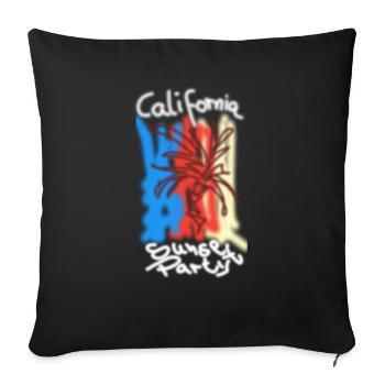 La Californie s’est estompée. Pour votre culture pop - Housse de coussin décorative 45 x 45 cm - noir - Devant