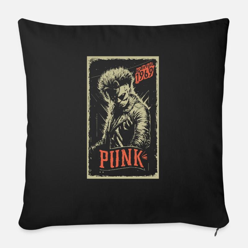 Punk - Sofakissenbezug 45 x 45 cm - Schwarz