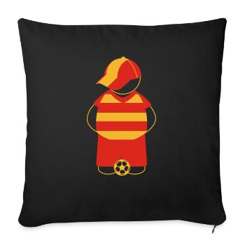 Supporter Lens floqué - Housse de coussin décorative 45 x 45 cm - noir - Devant
