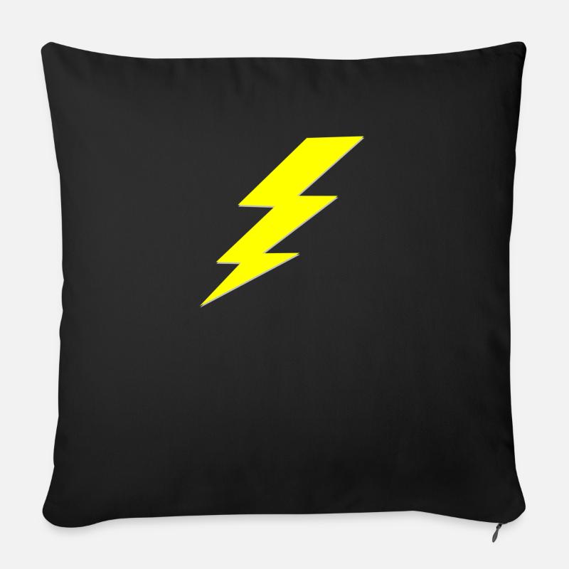 Blitz - Sofakissenbezug 45 x 45 cm - Schwarz