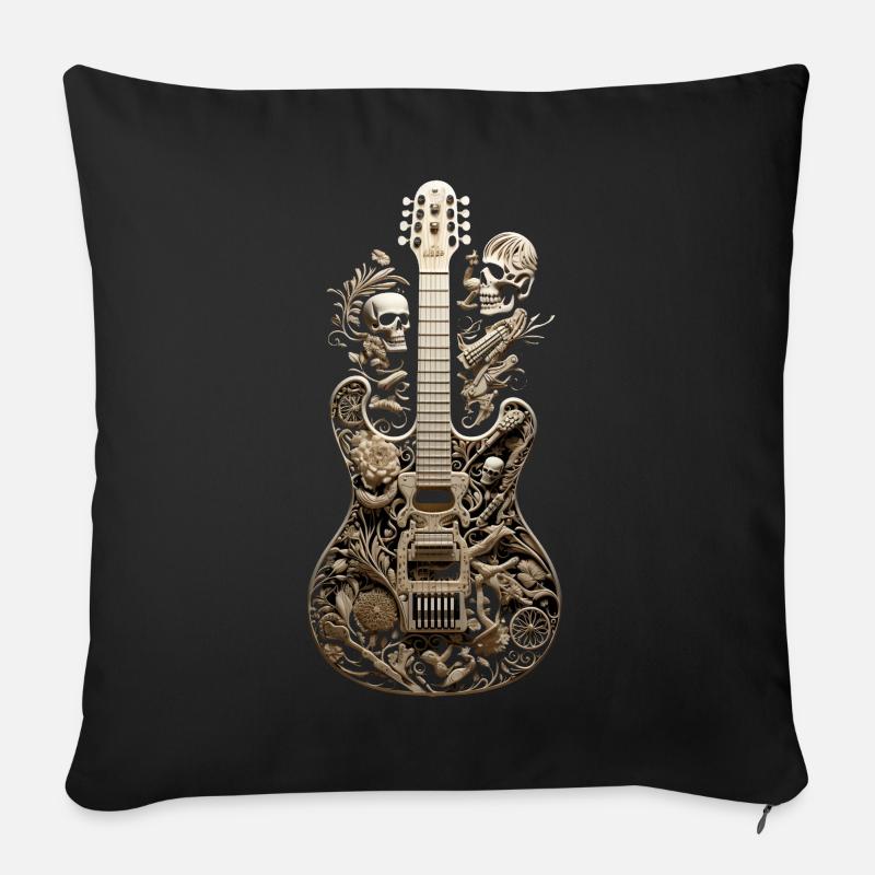 Gitarre Konzert Bands Musik - Sofakissenbezug 45 x 45 cm - Schwarz