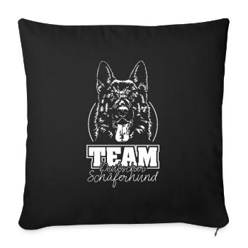TEAM Deutscher Schäferhund IGP Hundesport Wilsigns - Sofakissenbezug 45 x 45 cm - Schwarz - Vorne