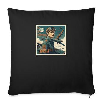 Too Much Perspective........Amelia - Sofa pillowcase 17,3'' x 17,3'' (45 x 45 cm) - black - Front