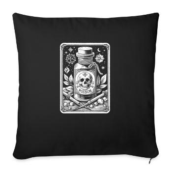 Poison Vial 1 - Sofa pillowcase 17,3'' x 17,3'' (45 x 45 cm) - black - Front