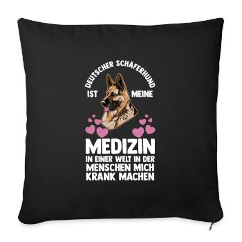 Hund Hundebesitzer Hund Hundehalter Geschenk - Sofakissenbezug 45 x 45 cm - Schwarz - Vorne