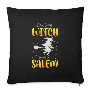 Witch broom Halloween Broom Funny - Sofa pillowcase 17,3'' x 17,3'' (45 x 45 cm) - black - Front