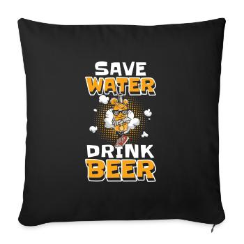 Comicstyle Stil Cartoon - Sofakissenbezug 45 x 45 cm - Schwarz - Vorne