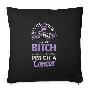Horoscope Zodiac Planet Moon - Sofa pillowcase 17,3'' x 17,3'' (45 x 45 cm) - black - Front