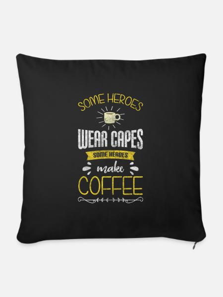 Barista Siebträger Espresso Coffeeshop - Sofakissenbezug 45 x 45 cm - Schwarz