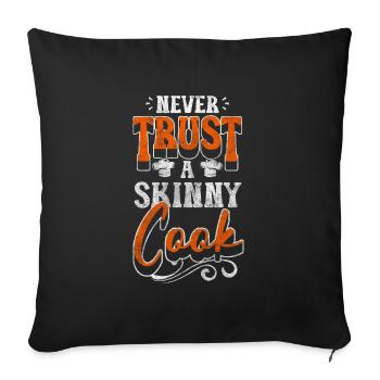 Kitchen Chef Wooden spoon - Sofa pillowcase 17,3'' x 17,3'' (45 x 45 cm) - black - Front
