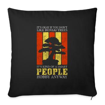 Bonsai Tree Yoga Garden - Sofa pillowcase 17,3'' x 17,3'' (45 x 45 cm) - black - Front