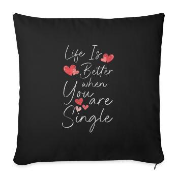 Partenaire unique Liberté Solo - Housse de coussin décorative 45 x 45 cm - noir - Devant