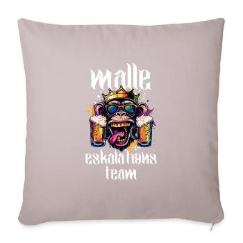 Malle Eskalations Team - Sofakissenbezug 45 x 45 cm - helles Taupe - Vorne