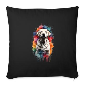 Labrador Retriever - Sofa pillowcase 17,3'' x 17,3'' (45 x 45 cm) - black - Front