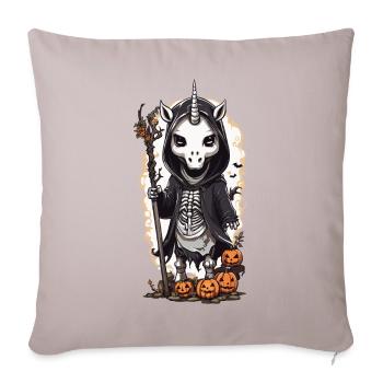 Gloomy Unicorn Skeleton Magic Gothic Design - Sofa pillowcase 17,3'' x 17,3'' (45 x 45 cm) - light taupe - Front