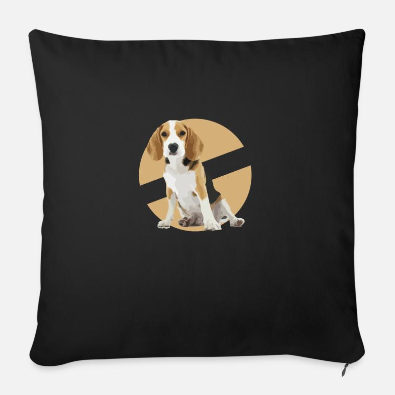 Beagle - Sofakissenbezug 45 x 45 cm - Schwarz