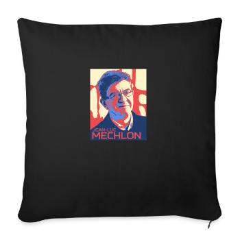 Mélenchon Elections Présidentielles 2022 - Housse de coussin décorative 45 x 45 cm - noir - Devant