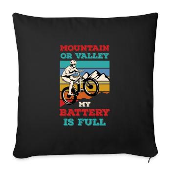 Batterie de vélo électrique Batterie Vélo E-Bike - Housse de coussin décorative 45 x 45 cm - noir - Devant